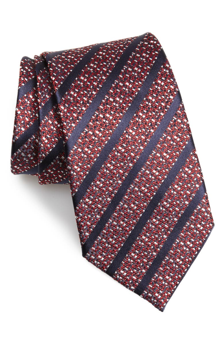 ZEGNA Ermenegildo Zegna Stripe Silk Tie, Main, color,
