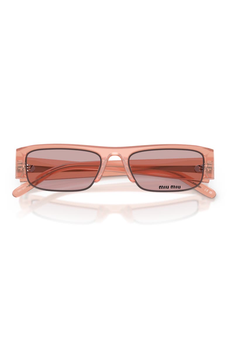 51mm Rectangular Sunglasses, Alternate, color, OPAL PINK / PINK