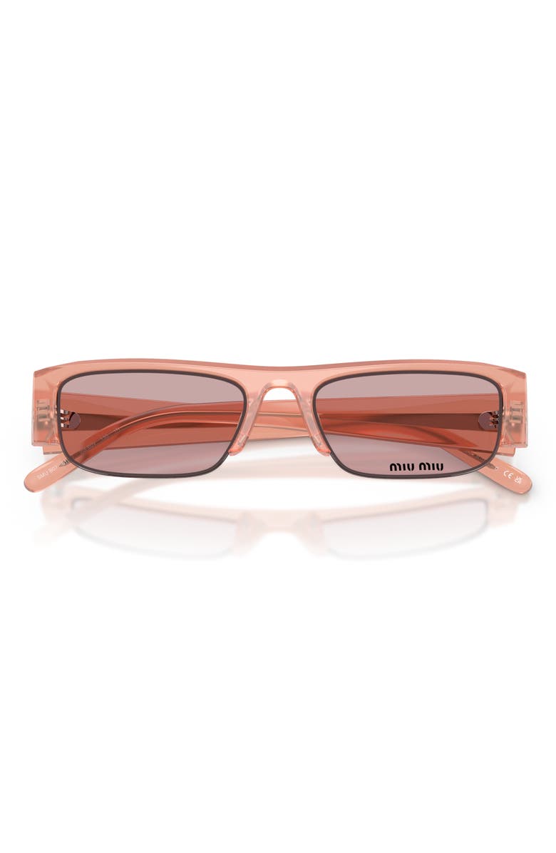 Miu Miu 51mm Rectangular Sunglasses, Alternate, color, Opal Pink / Pink