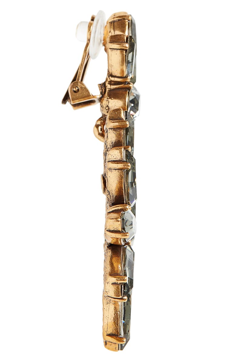 Oscar de la Renta Navette Crystal Earrings, Alternate, color,