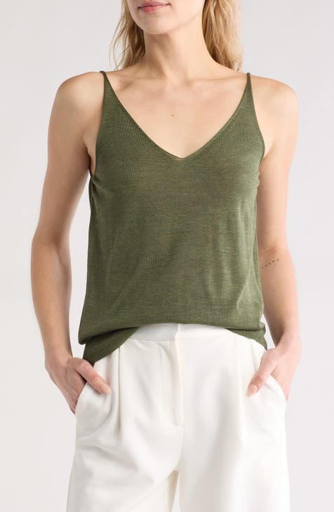 Double-V Silk Tank