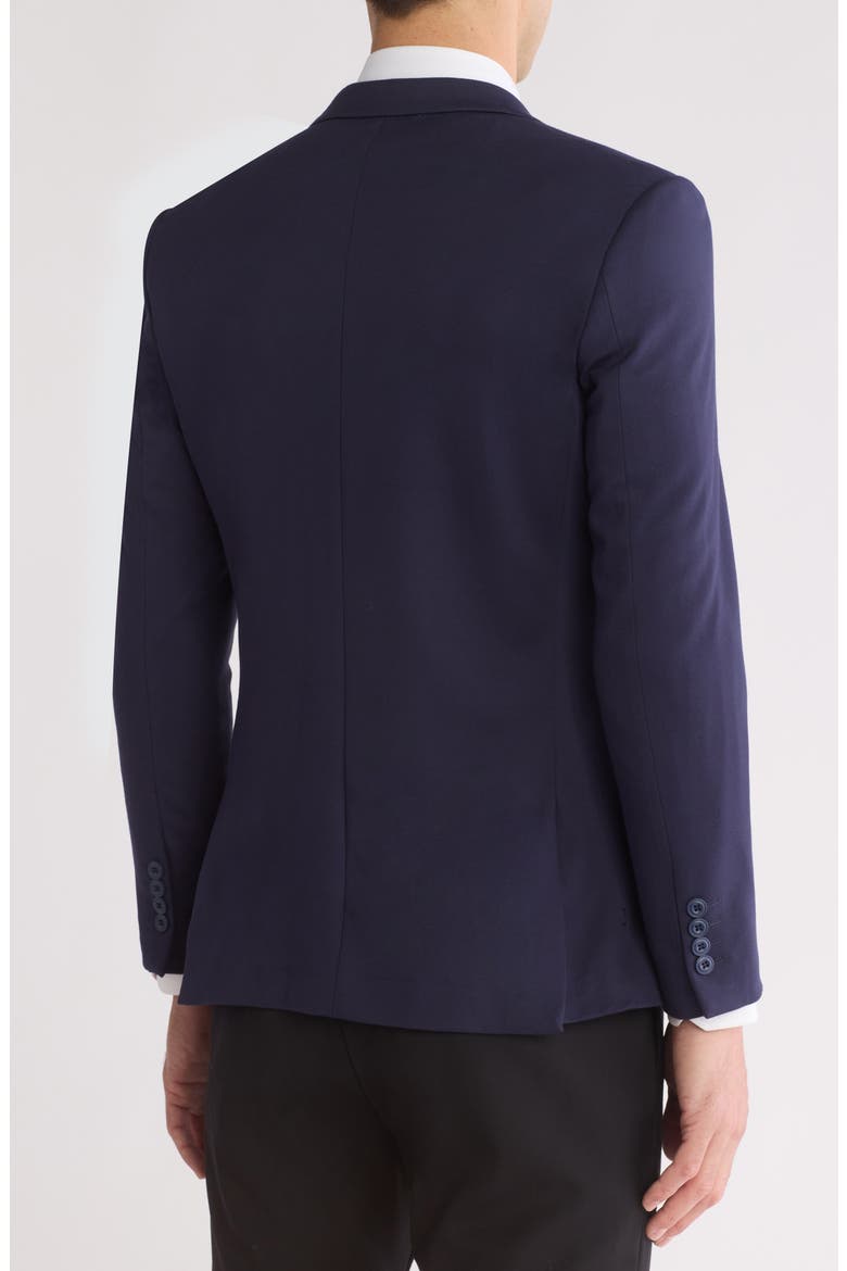 Slim Fit Two-Button Knit Fashion Blazer, Alternate, color, NAVY
