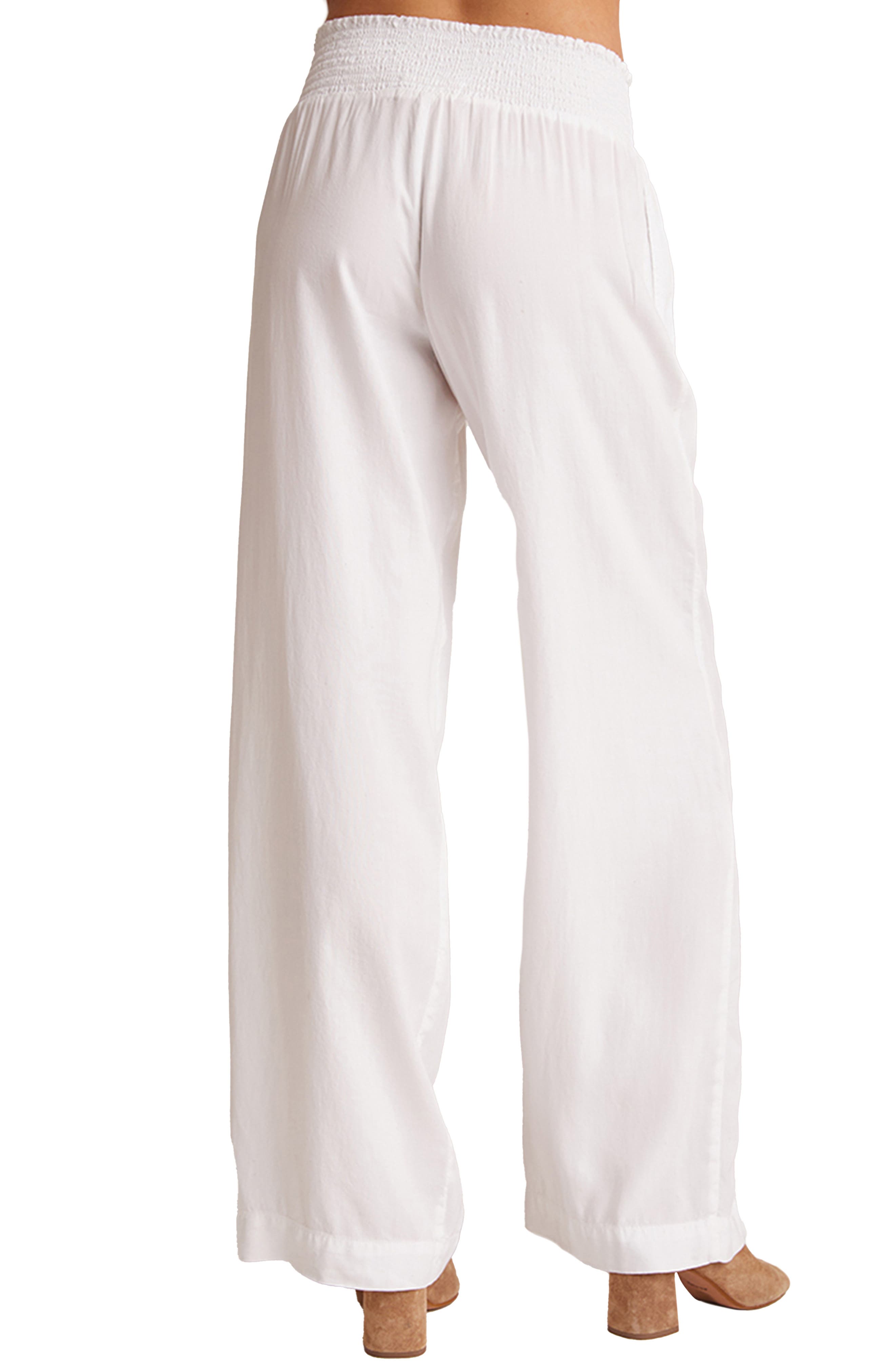Smock Waist Wide Leg Pants - image 4