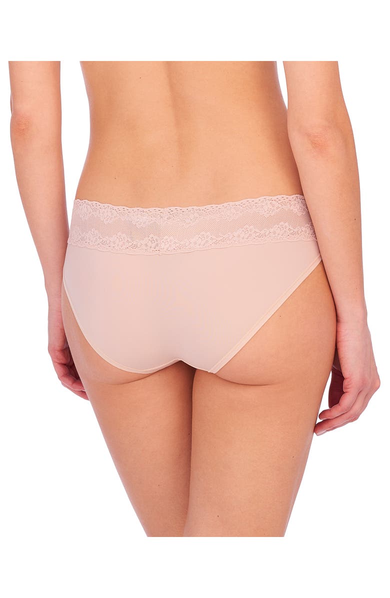 Natori Bliss Perfection Lace Trim One Size Bikini Brief 2-Pack, Alternate, color, Cameo Rose
