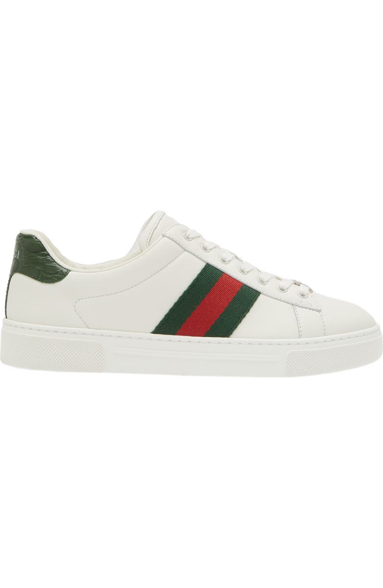 Gucci New Ace Sneaker, Alternate, color, White/ Green