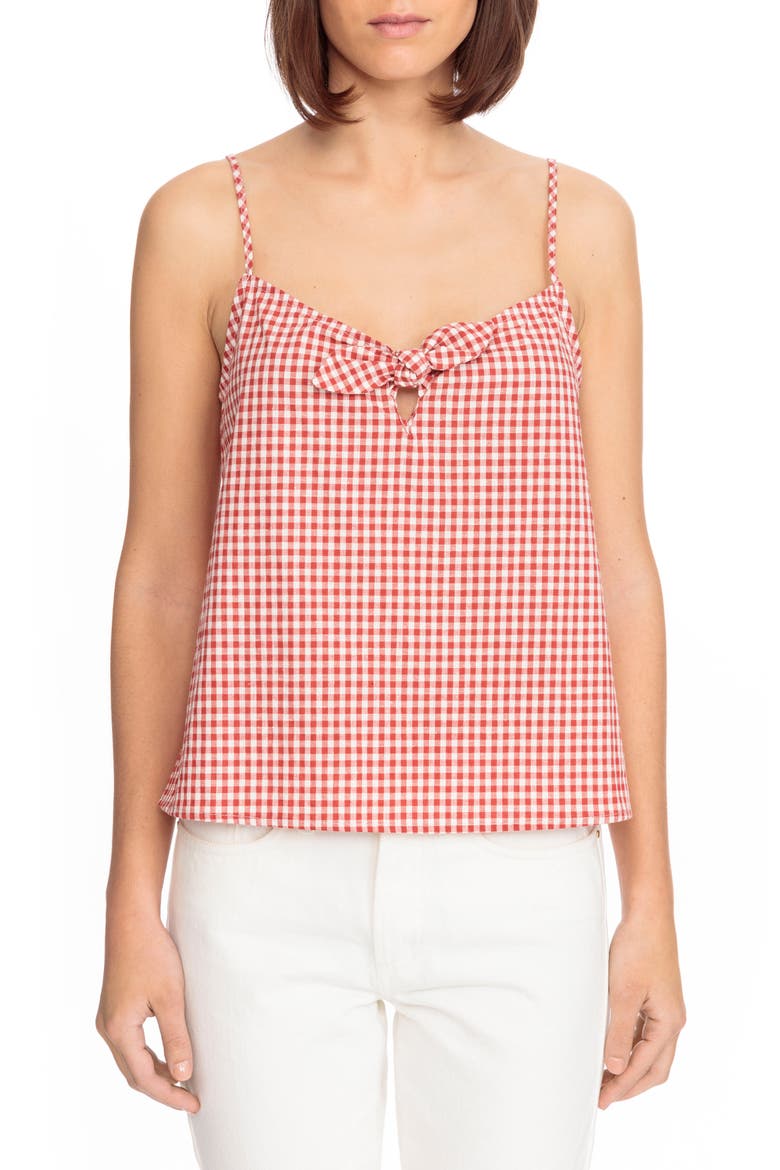 Suzie Gingham Top, Main, color, RED VICHY