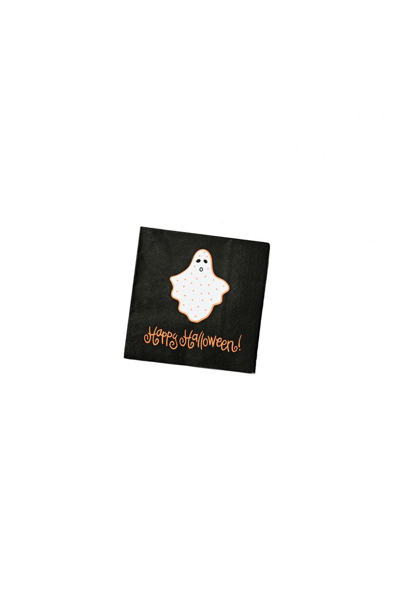 Ghost Cocktail Napkins Set of 20, Main, color, Black