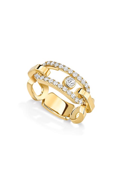 Messika Yellow Gold And Diamond Move Link Ring In Yellow Gold