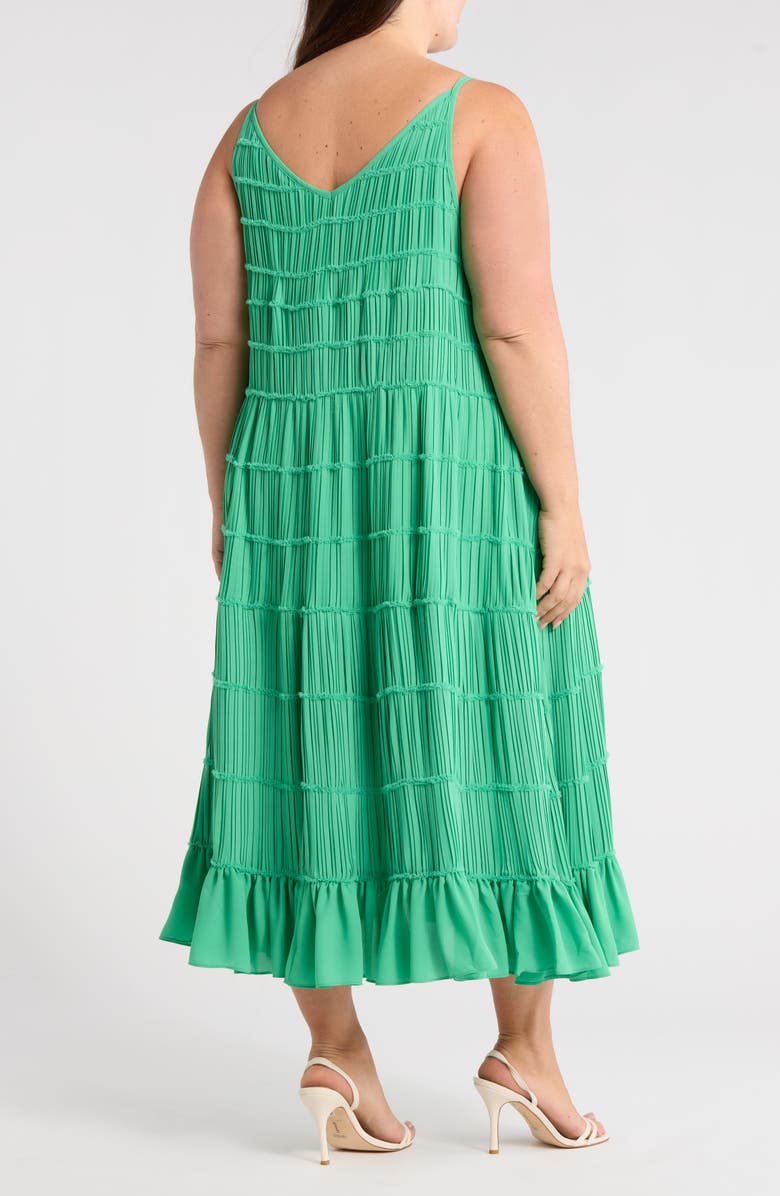 JASON WU Boat Neck Tiered Maxi Dress, Alternate, color, Green