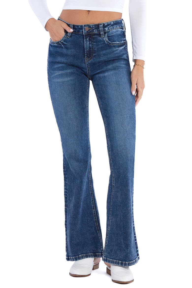 Mid Rise Flare Jeans, Main, color, VICTORIAN BLUE