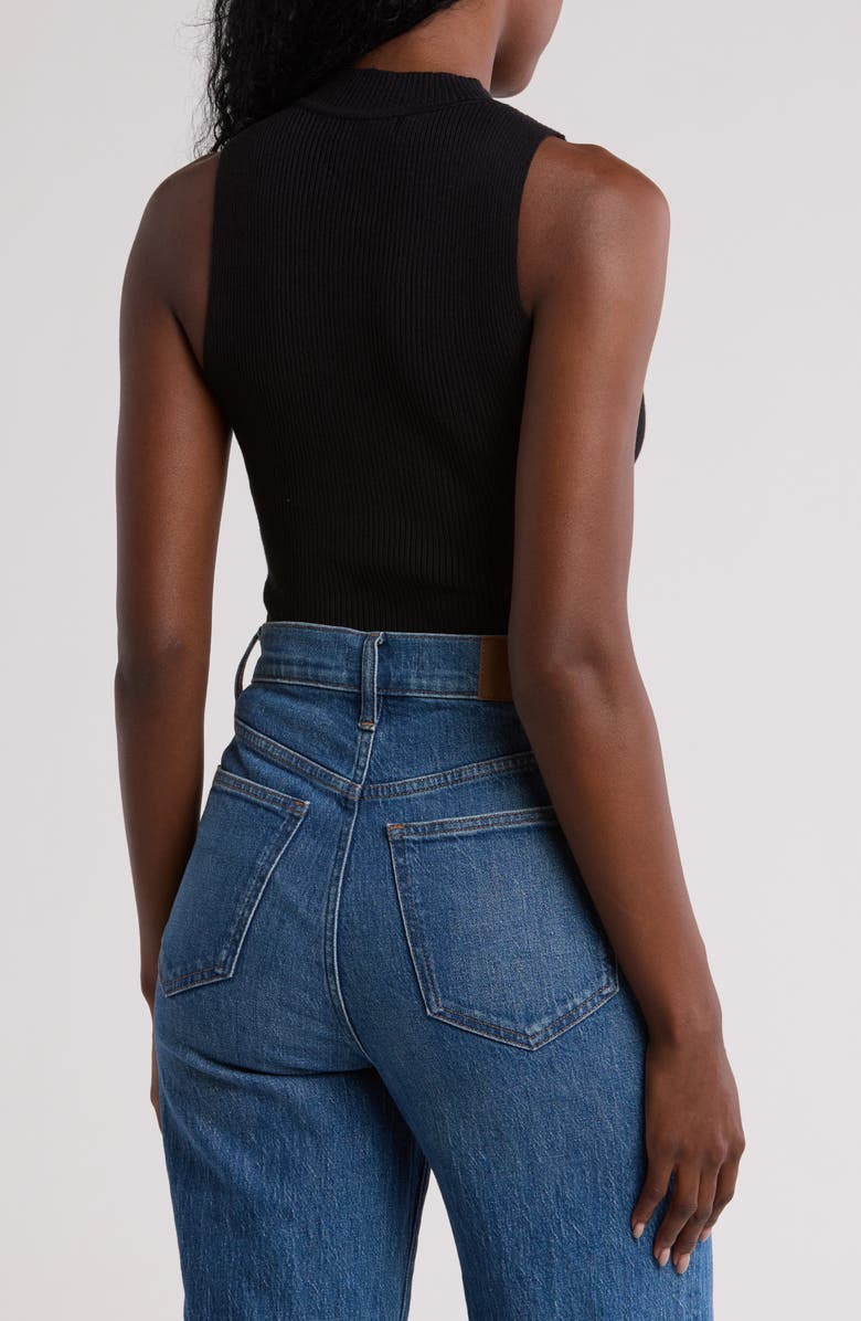 Blu Pepper Ribbed Mock Neck Tank, Alternate, color,