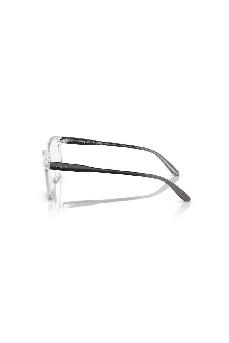 53mm Rectangle optical glasses, Alternate, color, Transparent