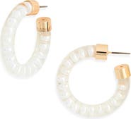 NORDSTROM RACK Resin Beaded Hoop Earrings