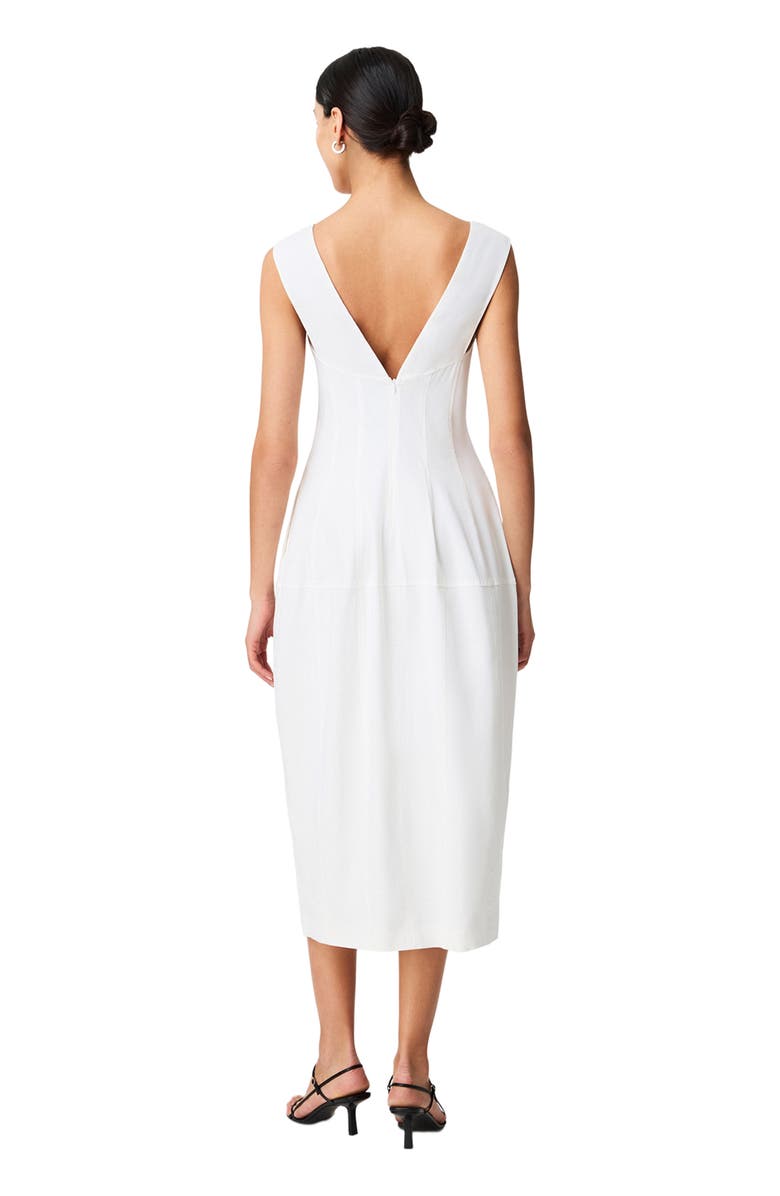 Another Tomorrow Seamed Dress, Alternate, color, Off White