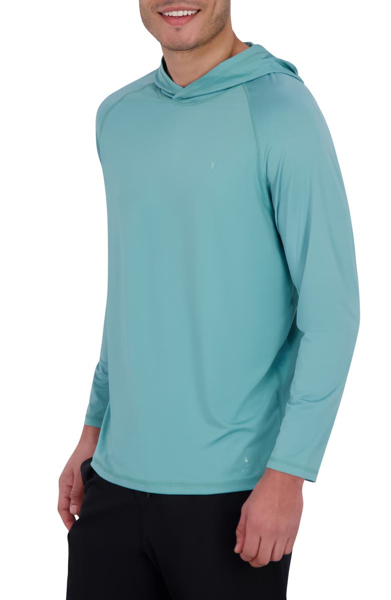 Spyder Raglan Sleeve Hooded UPF 50+ Rashguard, Alternate, color, Wasabi