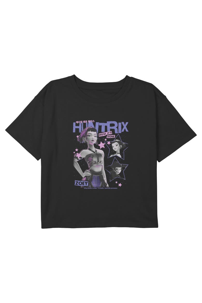 Girl's KPop Demon Hunters Show How It's Done Zoey Stars  Graphic T-Shirt, Main, color, Black