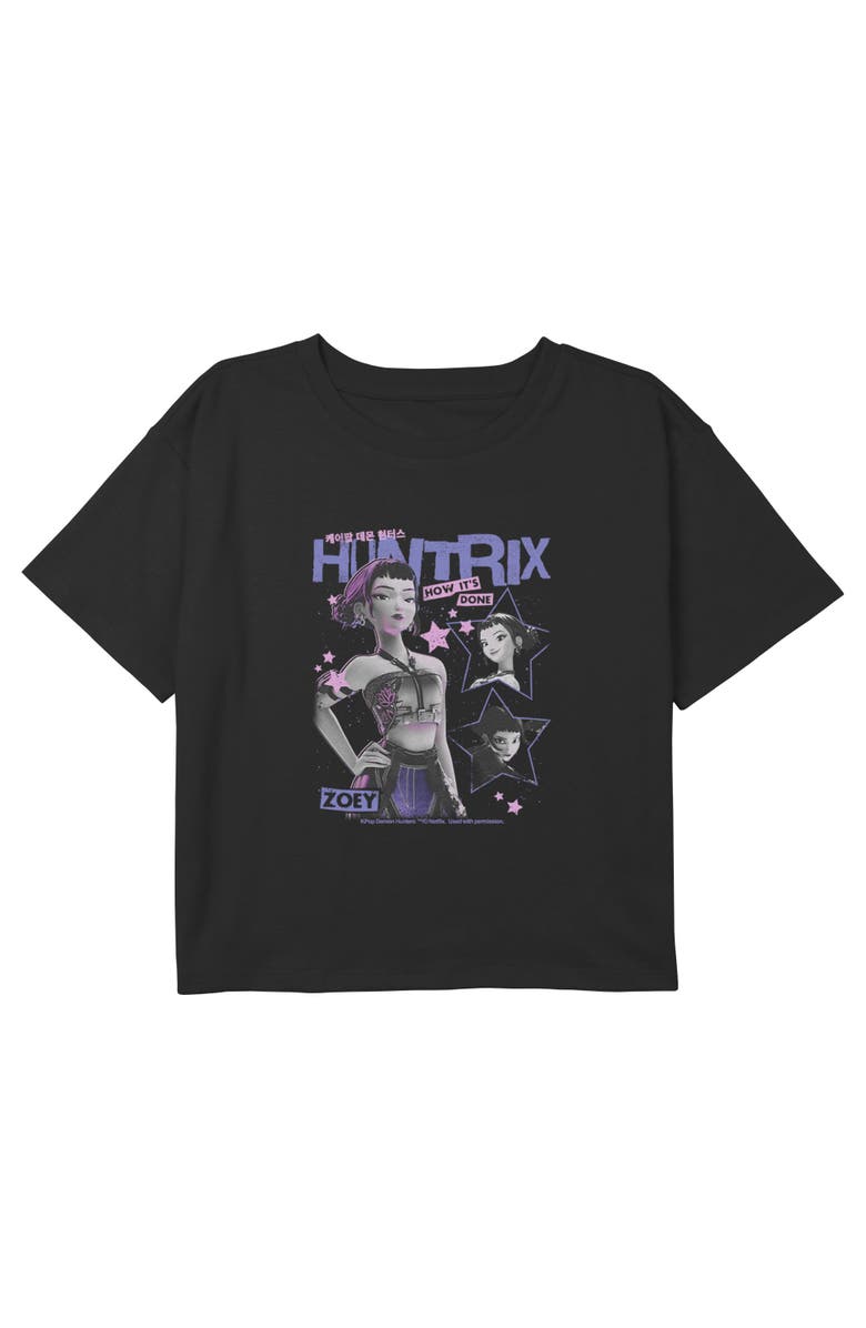 KPop Demon Hunters Girl's KPop Demon Hunters Show How It's Done Zoey Stars Graphic T-Shirt, Main, color, Black