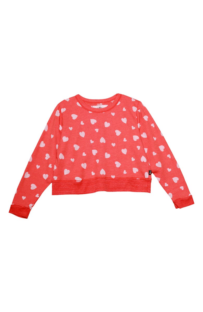 T2 Love Heart Print Sweatshirt, Main, color, 