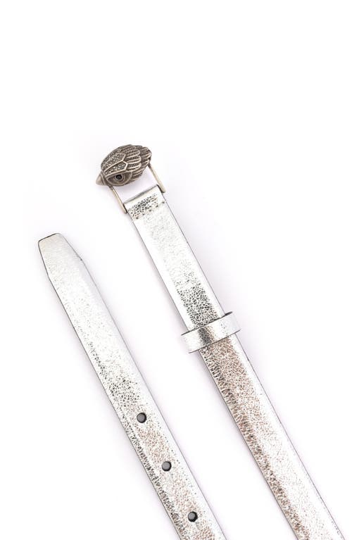 KURT GEIGER KURT GEIGER LONDON EAGLE BUCKLE METALLIC BELT