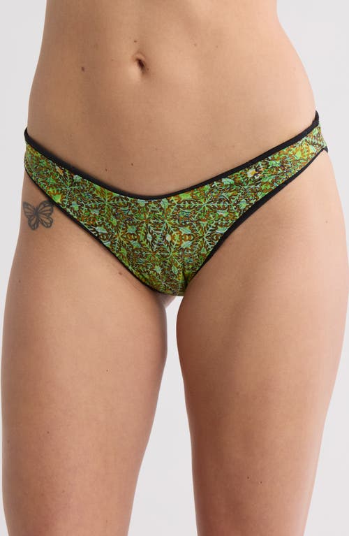 Maaji Splendour Reversible High Leg Bikini Bottoms In Black
