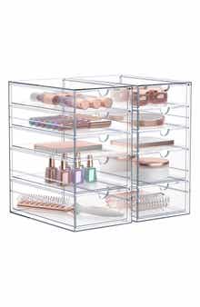 SORBUS Set of 2 Clear Acrylic Organizers