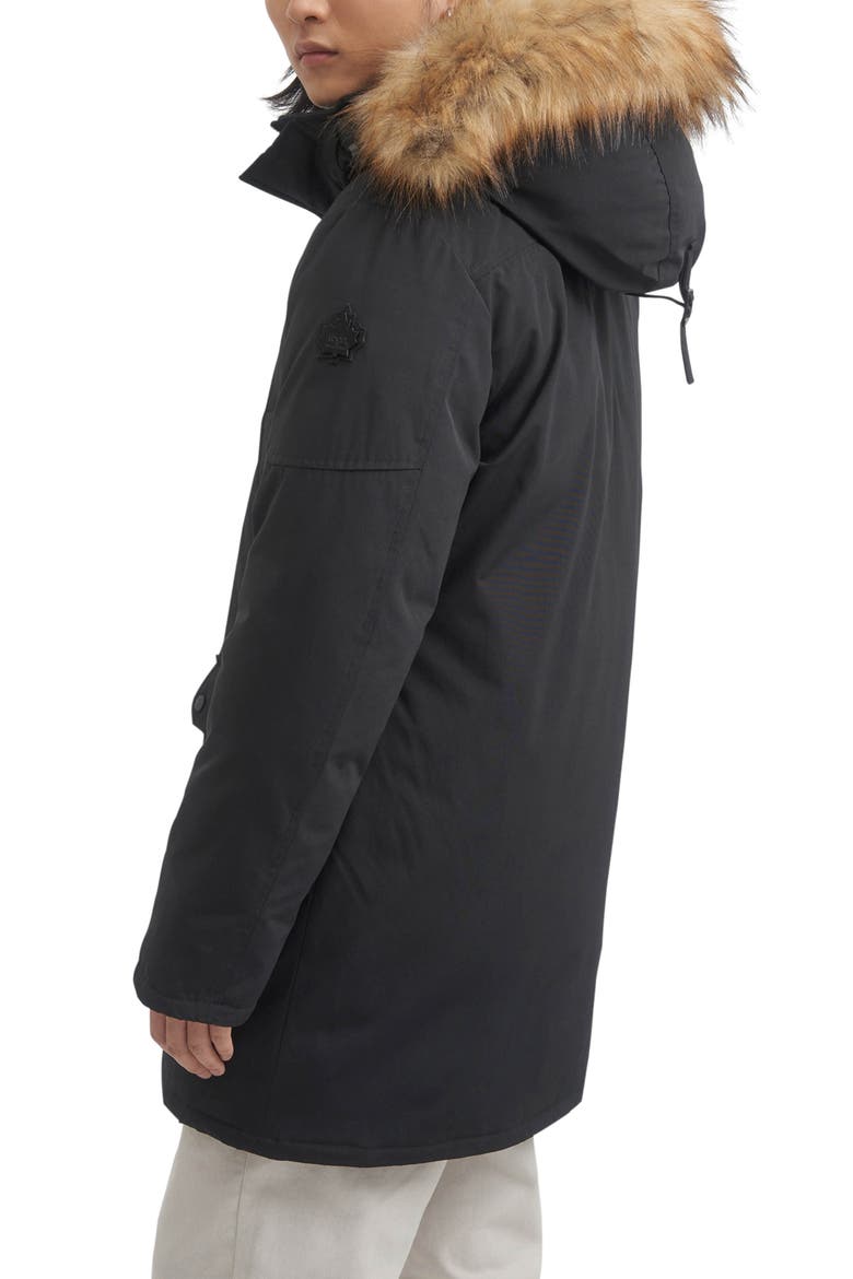 Jack Water Resistant Faux Fur Trim Parka, Alternate, color, BLACK/RACCOON
