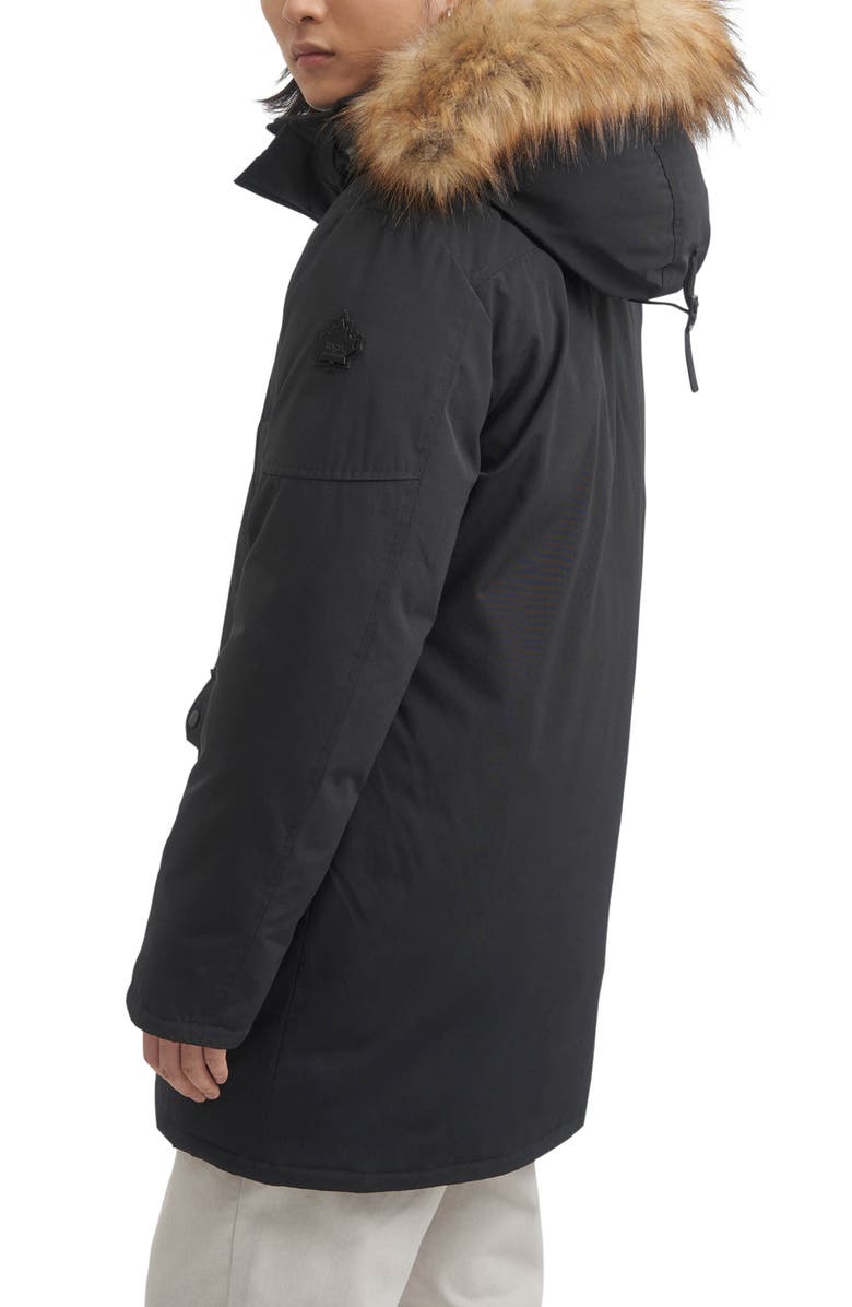 TOBOGGAN CANADA Jack Water Resistant Faux Fur Trim Parka, Alternate, color, Black/Raccoon