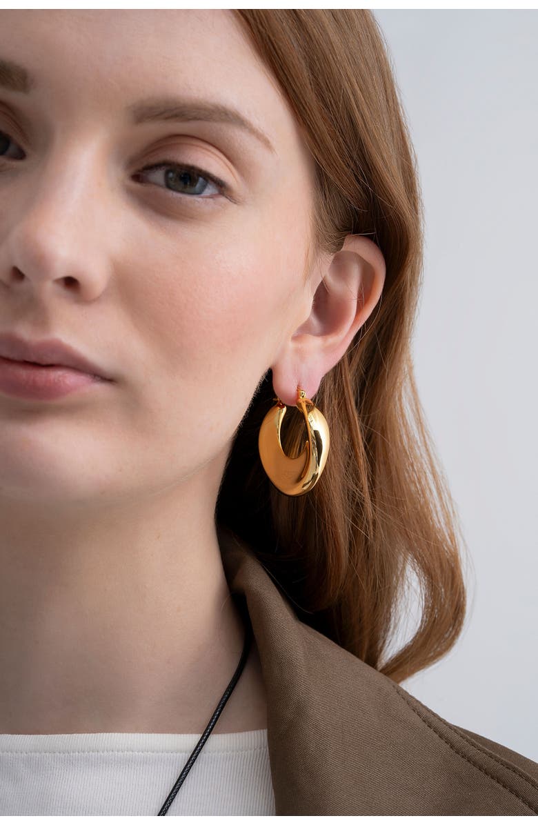 Zynnia Collective Cove Hoops, Alternate, color, Gold