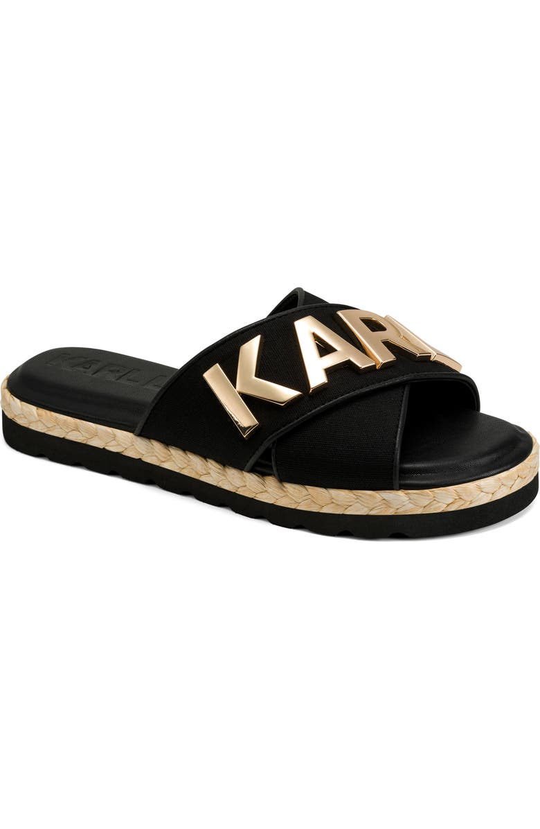 KARL LAGERFELD PARIS Catherine Slide Sandal, Main, color, Black