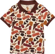 Naseberry River Rock Print Organic Cotton Polo