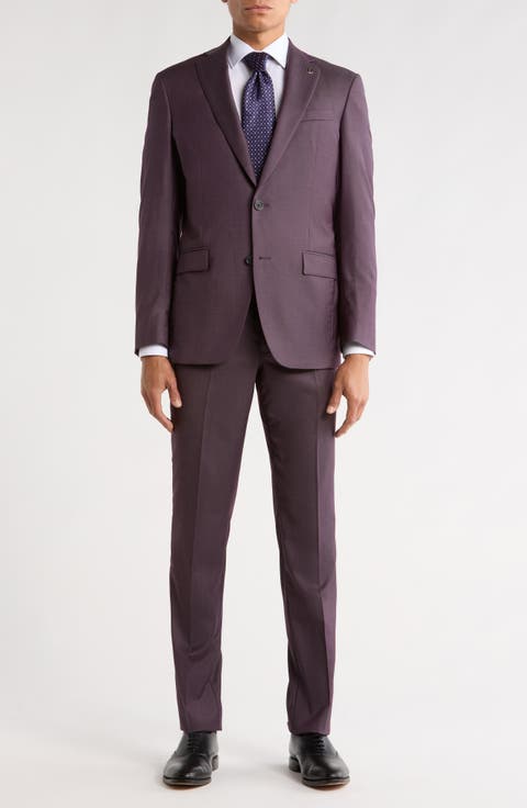 Jake Burgundy Wool Suit