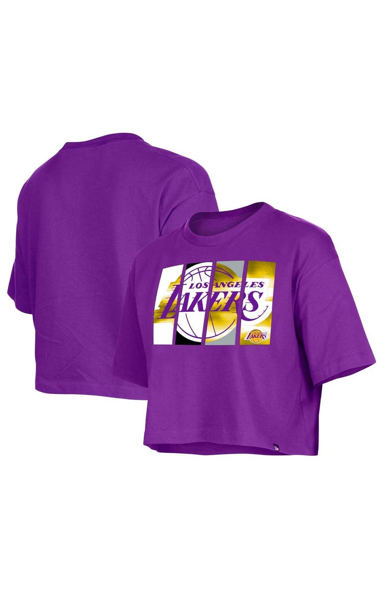 New Era Women's New Era Purple Los Angeles Lakers Cropped T-Shirt, Alternate, color, 