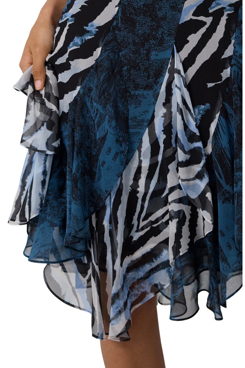 Rafferty Mixed Print Silk Chiffon Dress, Alternate, color, PAYSAGE