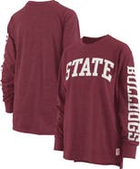 PRESSBOX Women's Pressbox Maroon Mississippi State Bulldogs Two-Hit Canyon Long Sleeve T-Shirt