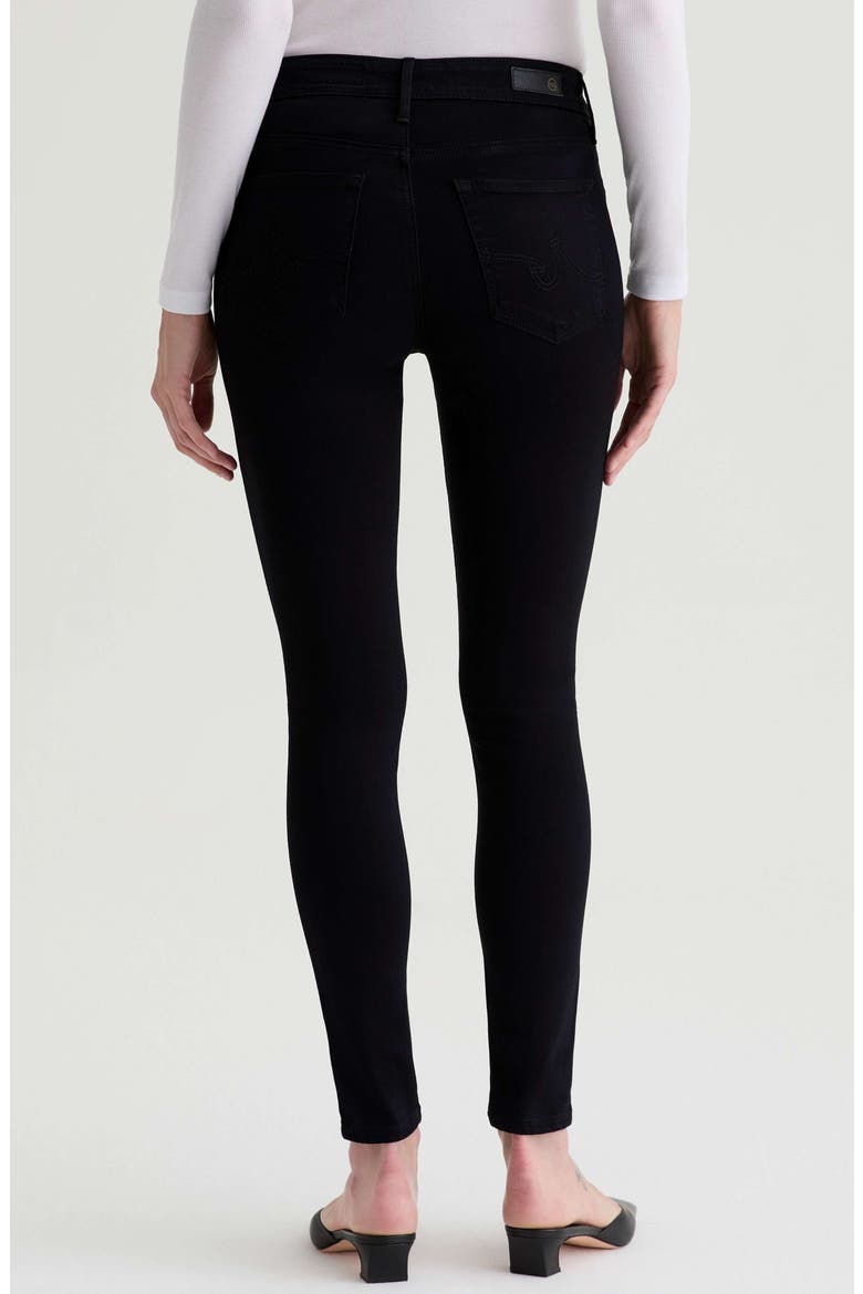 Farrah Mid Rise Ankle Skinny Jeans (Nordstrom Exclusive), Alternate, color, SUPER BLACK