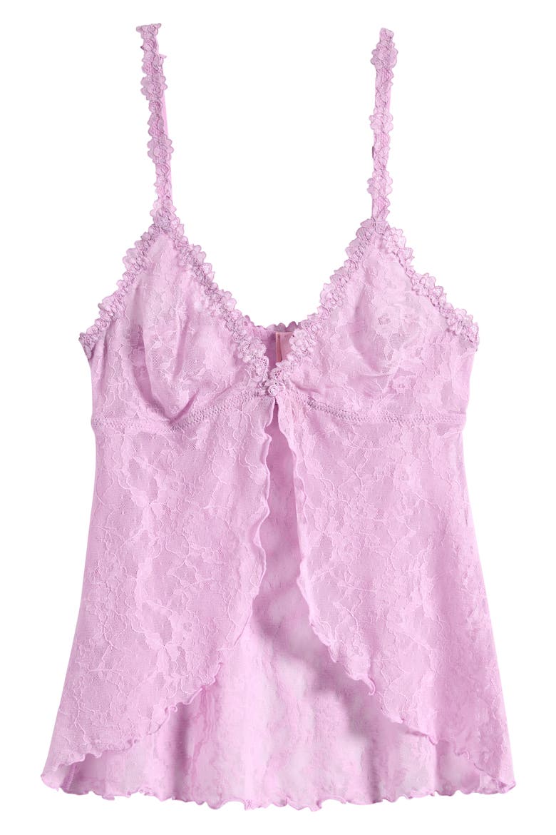 Stretch Lace Babydoll Top, Alternate, color, BABY PINK