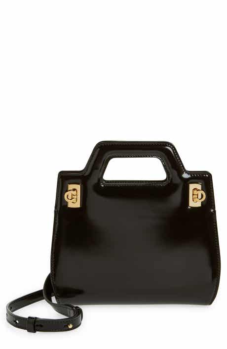 FERRAGAMO Wanda Mini Leather Top-Handle Bag
