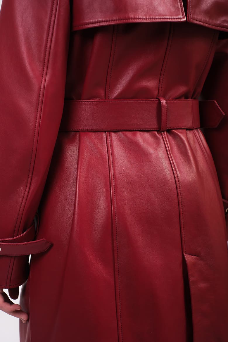 Soho Leather Jacket, Alternate, color, Light Burgundy