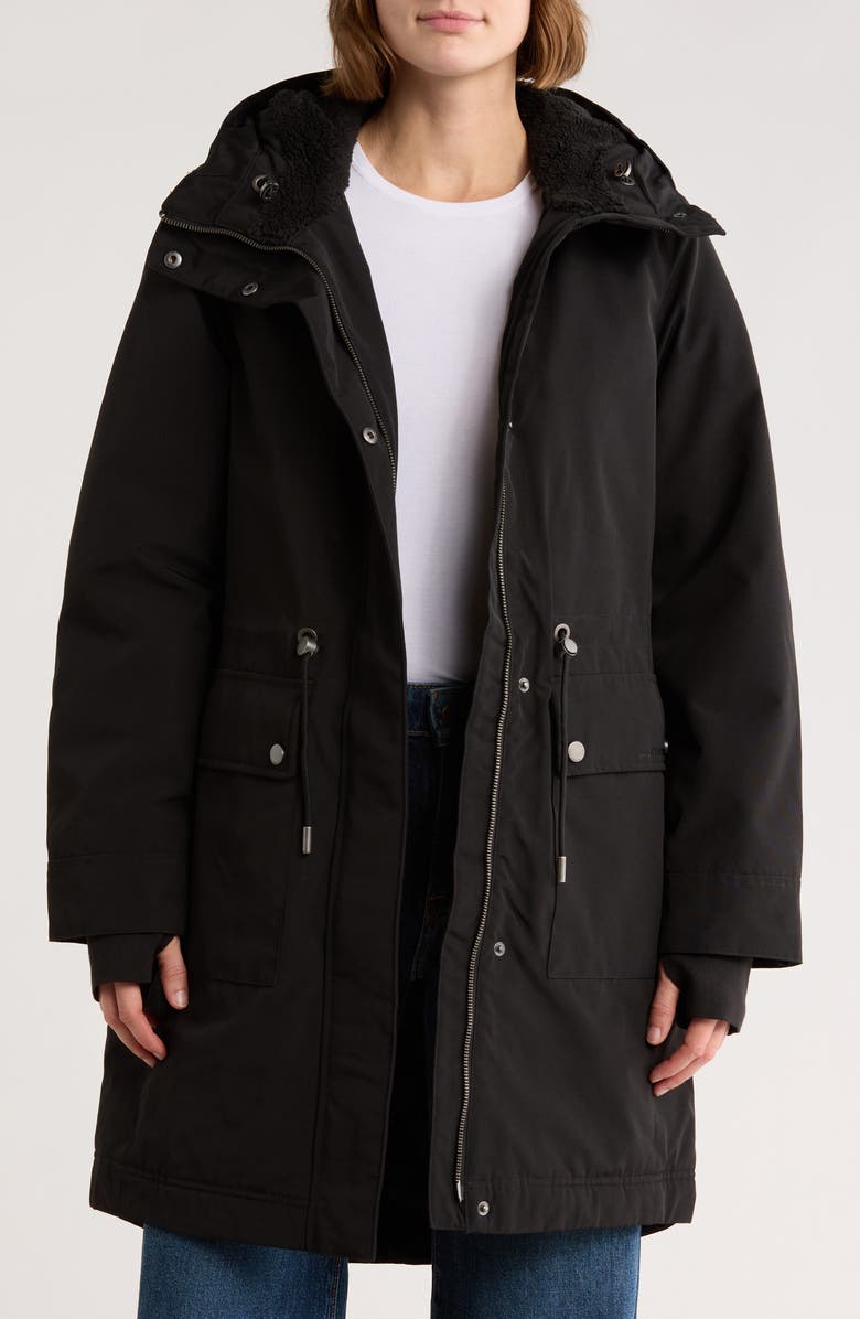 Lucky Brand Hooded Anorak Jacket, Alternate, color, Black