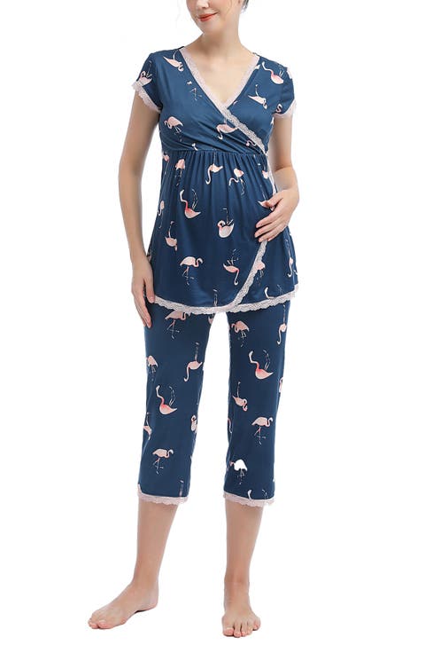 Kimi & Kai Addison Nursing/Maternity Pajamas
