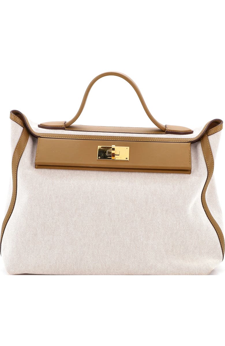 Pre-Owned Hermes 24/24 Bag Canvas and Swift 35, Main, color, Bronze Dore