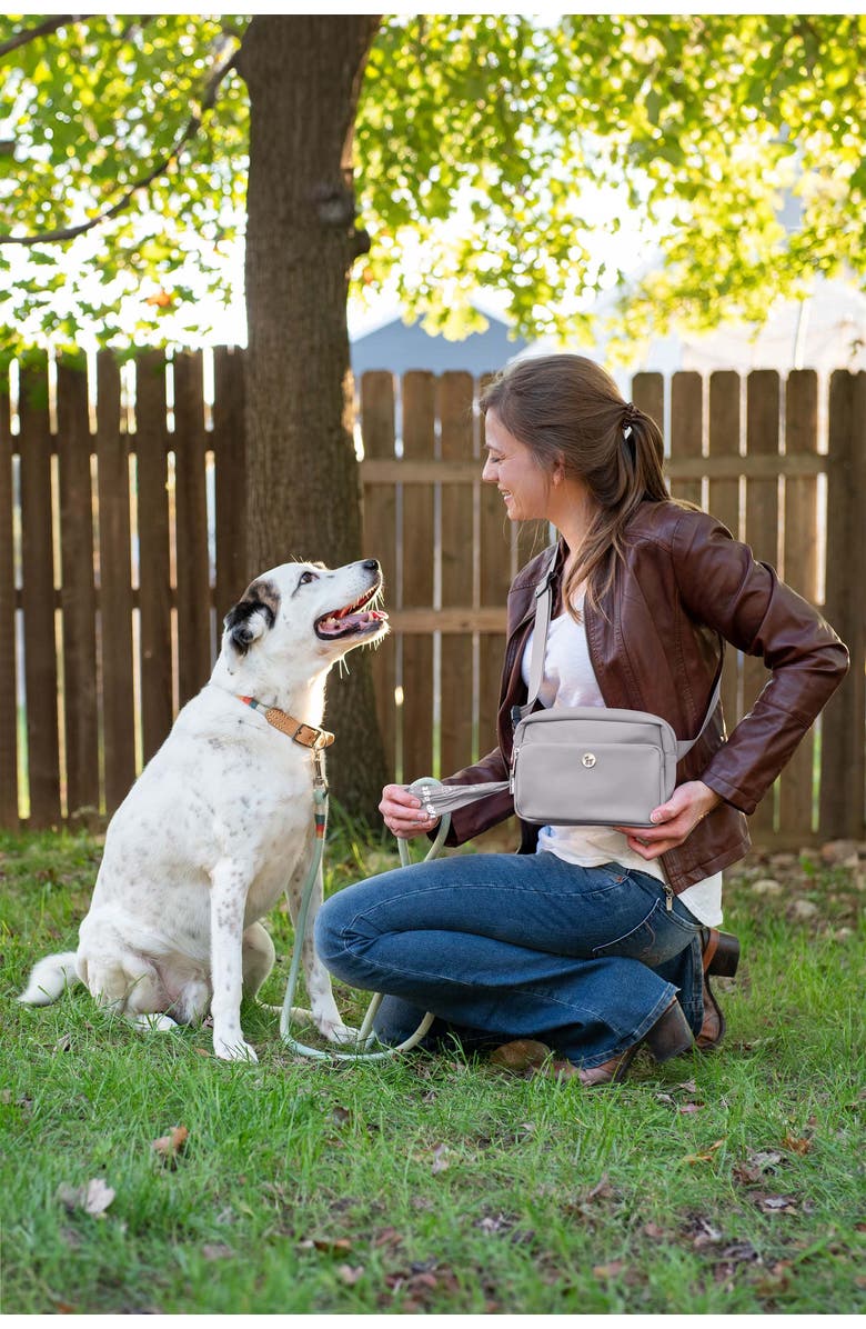 Puppington 3-in-1 Dog Walking Bag with Waste Bags plus Travel Bowl, Alternate, color, Charcoal Gray