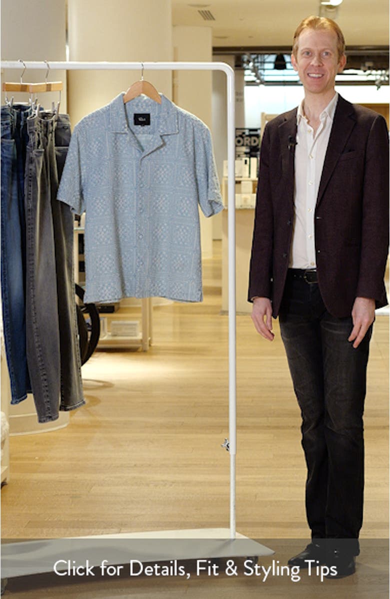 Tyler Embroidered Cotton Camp Shirt, sales video thumbnail