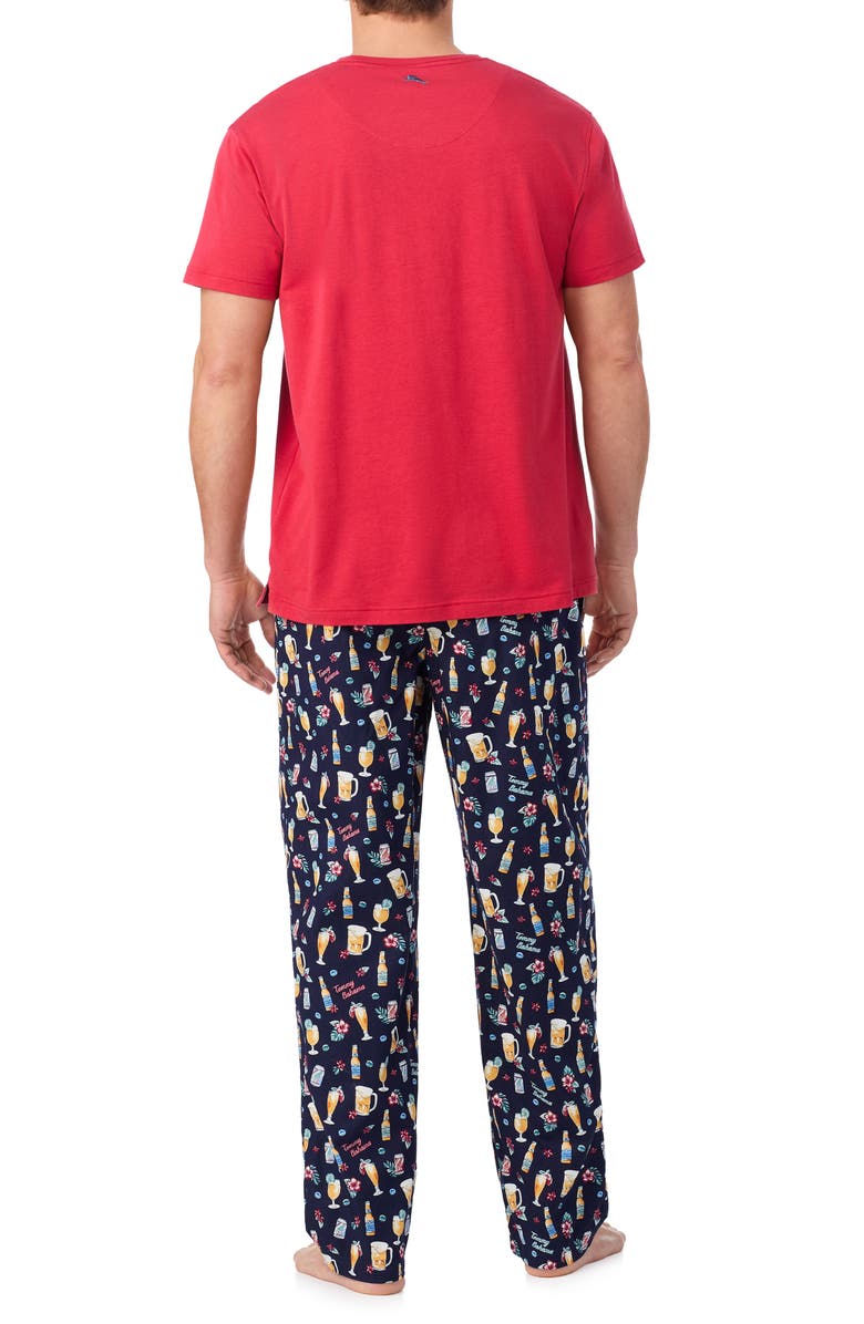 Tommy Bahama Stretch Cotton & Modal Pajama Pants, Alternate, color, Navy Multi