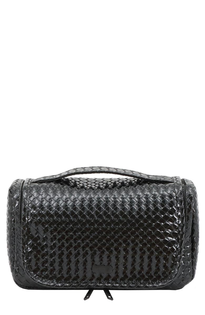 MYTAGALONGS Cosmo Hanging Toiletry Bag, Main, color, Black