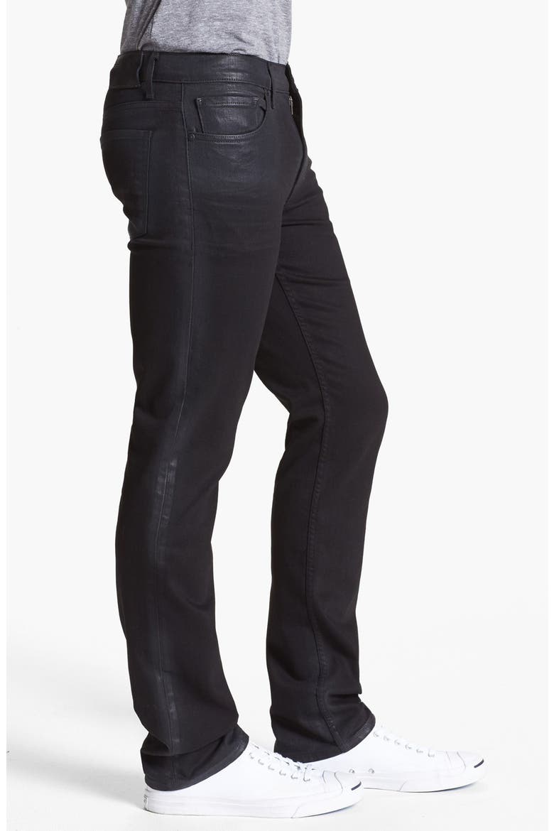 'Federal' Coated Slim Fit Jeans, Alternate, color, OIL SLICK