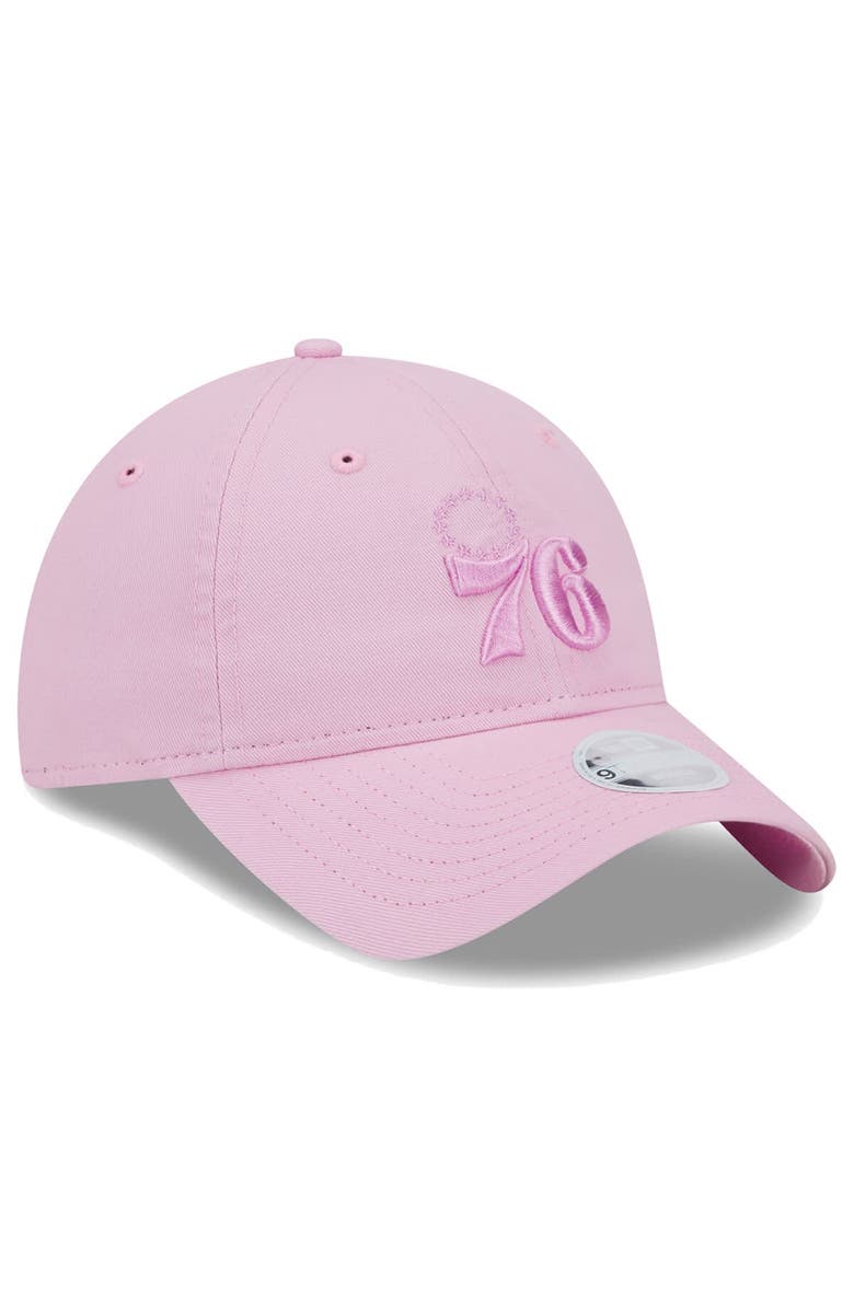 New Era Women's New Era Pink Philadelphia 76ers Colorpack Tonal 9TWENTY Adjustable Hat, Alternate, color, 