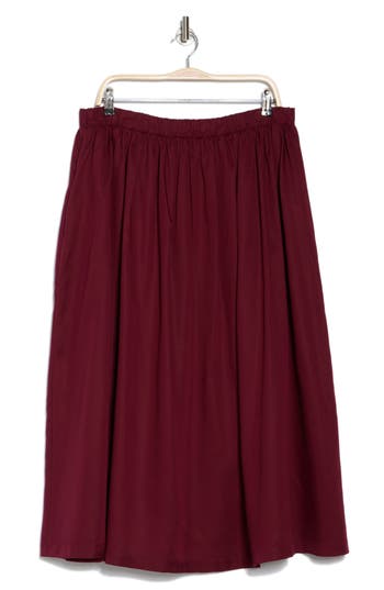 RENEE C RENEE C FLARED MIDI SKIRT 
