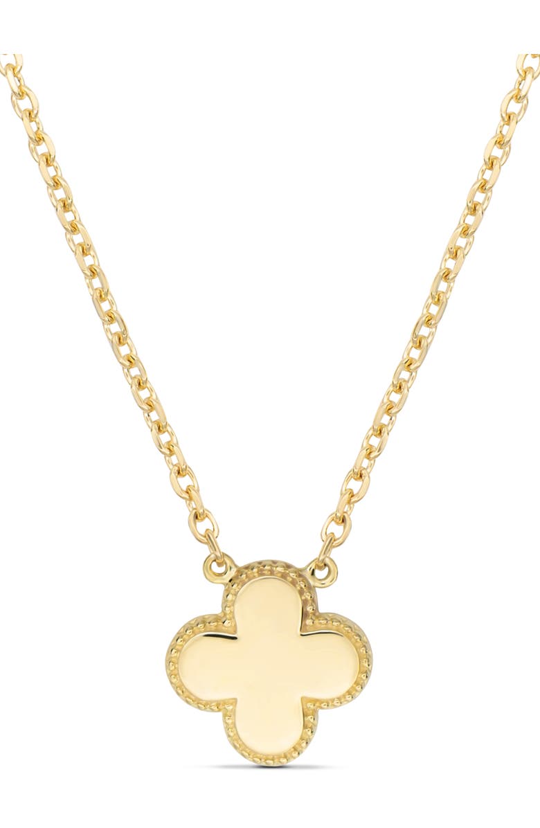 DEVATA Clover Chain Necklace in 14K Gold, Main, color, Yellow Gold