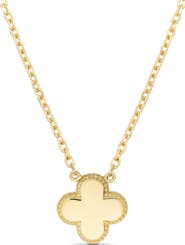 DEVATA Clover Chain Necklace in 14K Gold